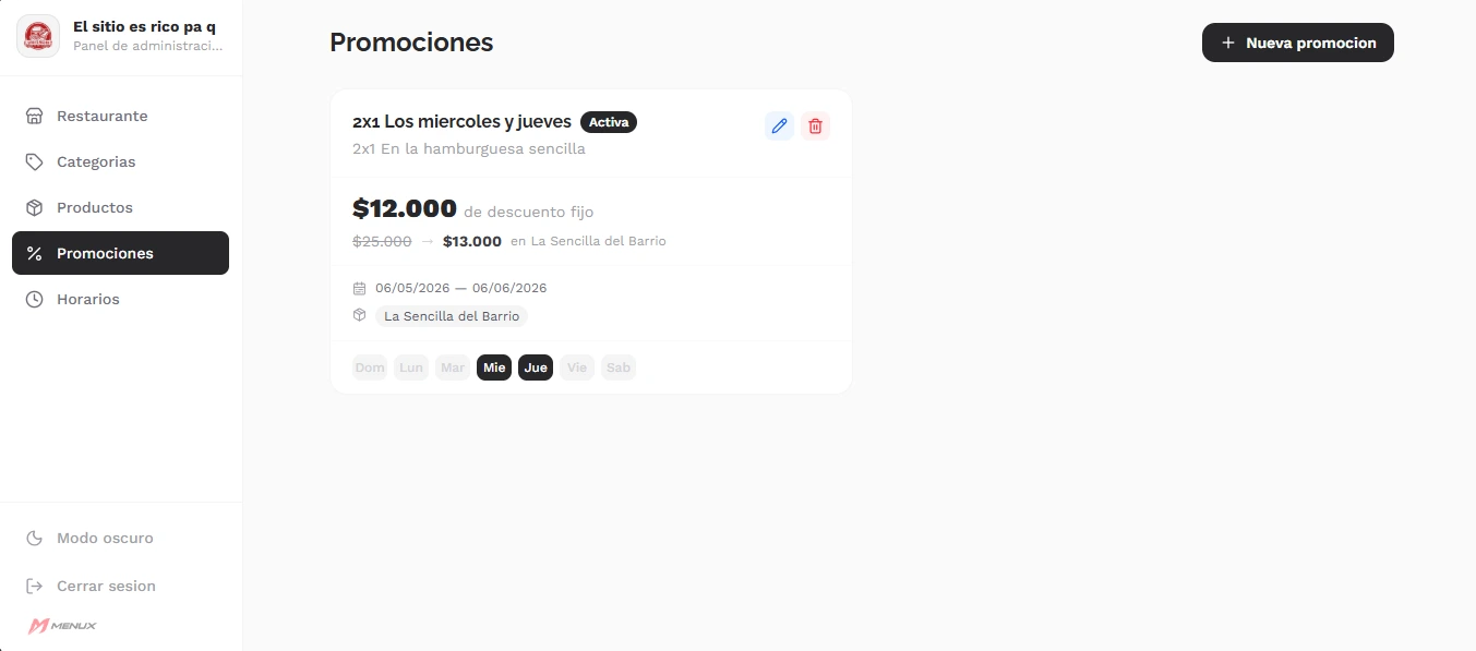 Activa una oferta con un solo clic